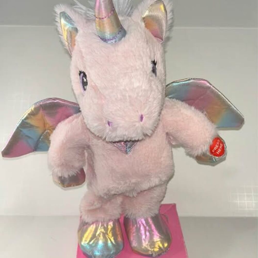 Animated Pink Pegasus , dancing musical plush 15 inch , New unused